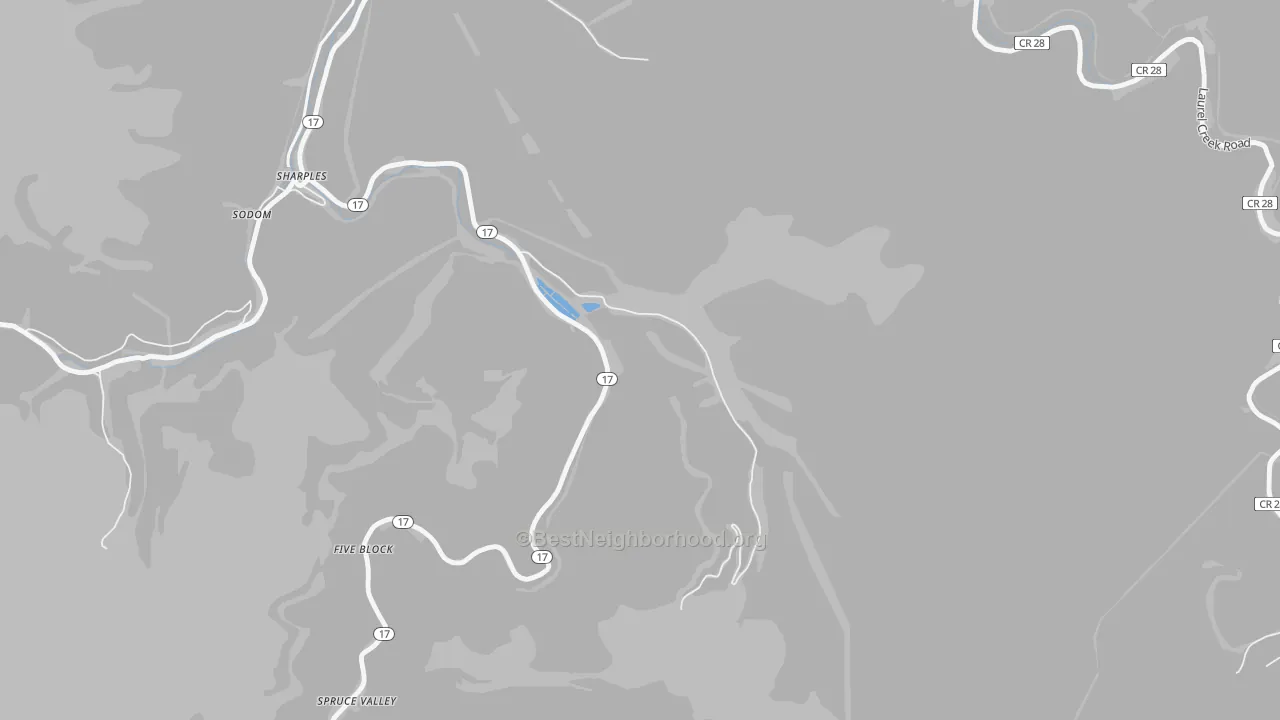 Transit Grade map of Spruce Valley, WV