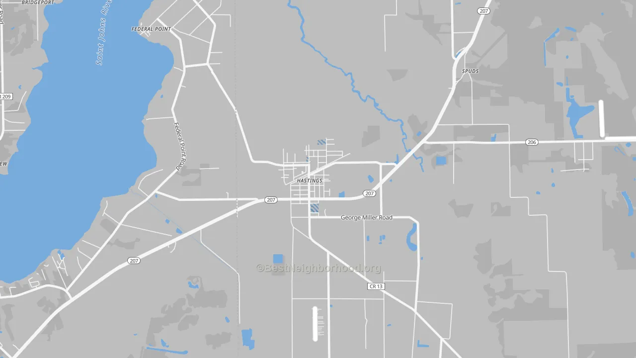 Transit Grade map of Spuds, FL