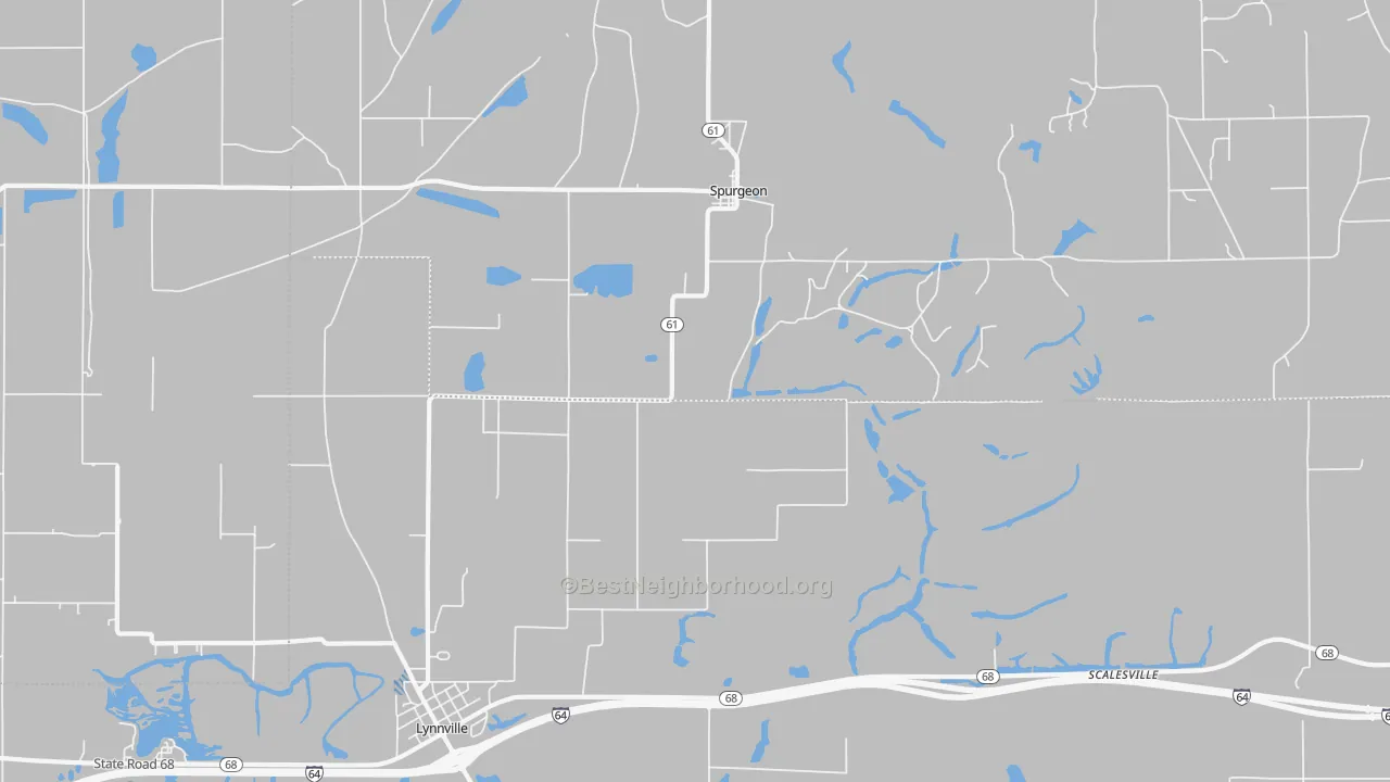 Transit Grade map of Spurgeon, IN