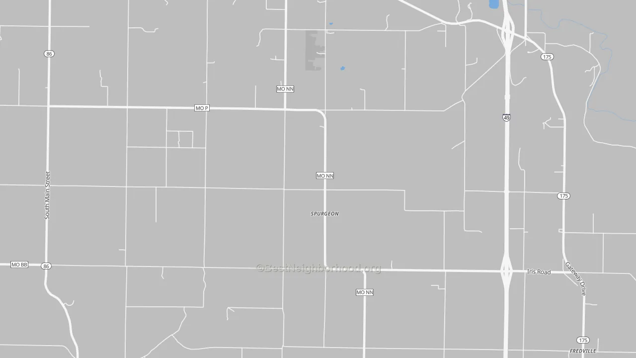 Transit Grade map of Spurgeon, MO