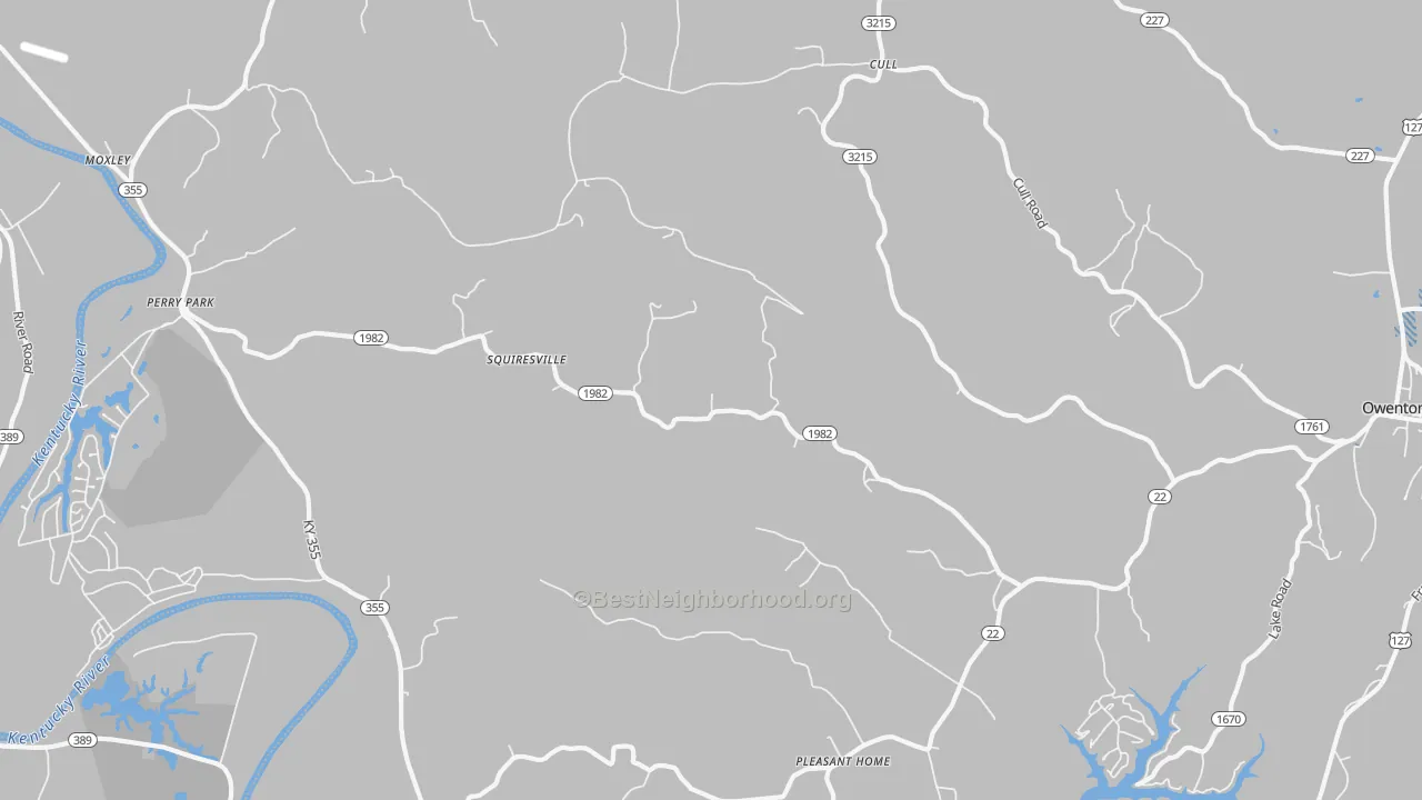Transit Grade map of Squiresville, KY