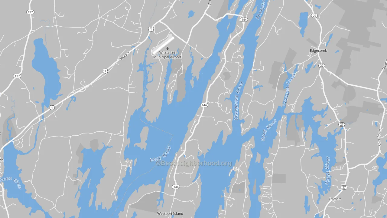 Transit Grade map of Squirrel Island, ME