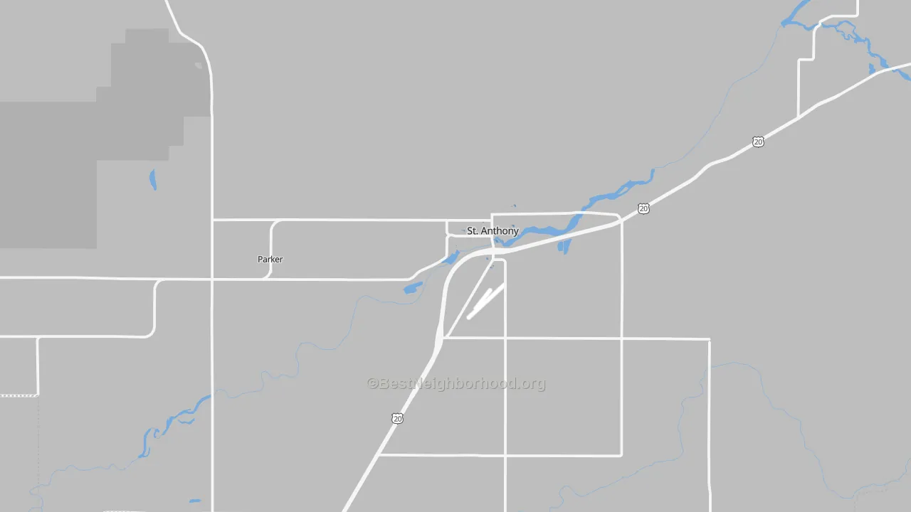 Transit Grade map of St. Anthony, ID