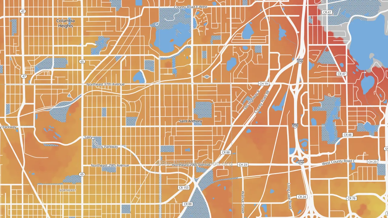 Transit Grade map of St. Anthony, MN