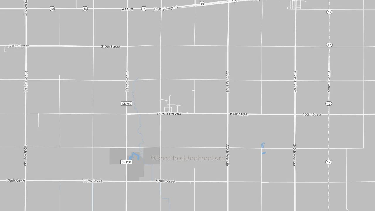 Transit Grade map of St. Benedict, IA