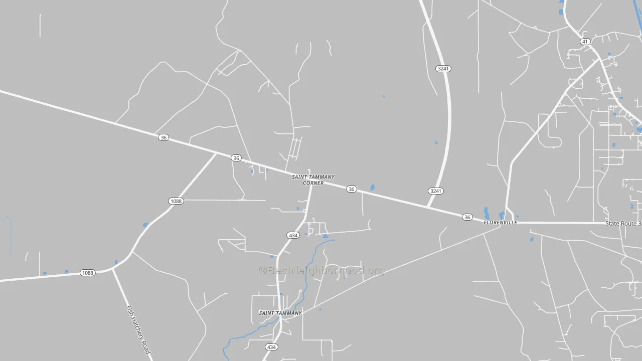Transit Grade map of St. Benedict, LA