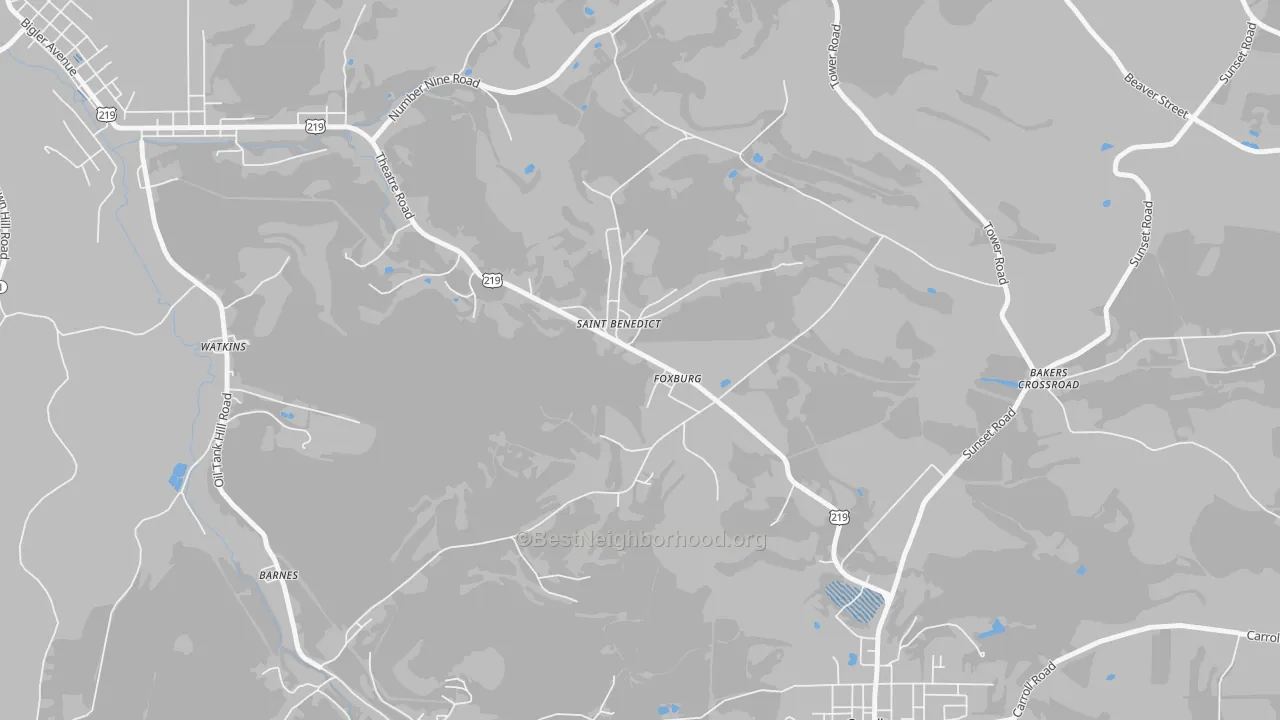 Transit Grade map of St. Benedict, PA