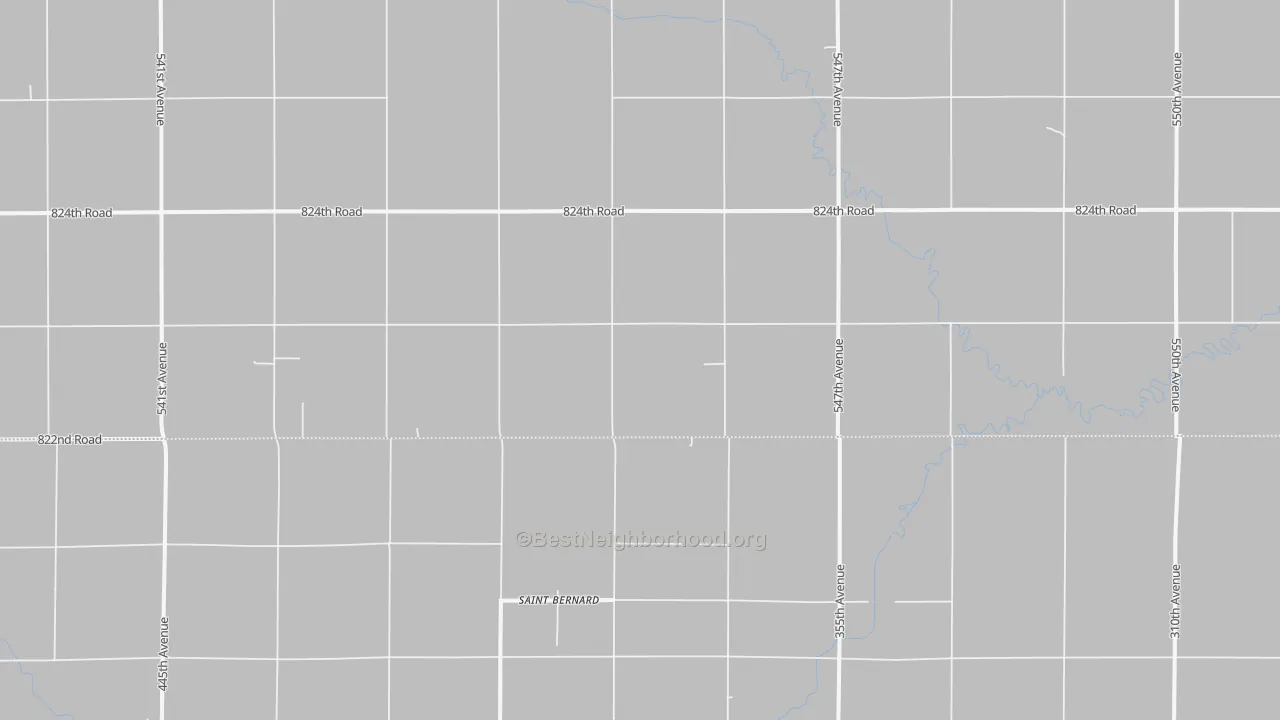 Transit Grade map of St. Bernard, NE