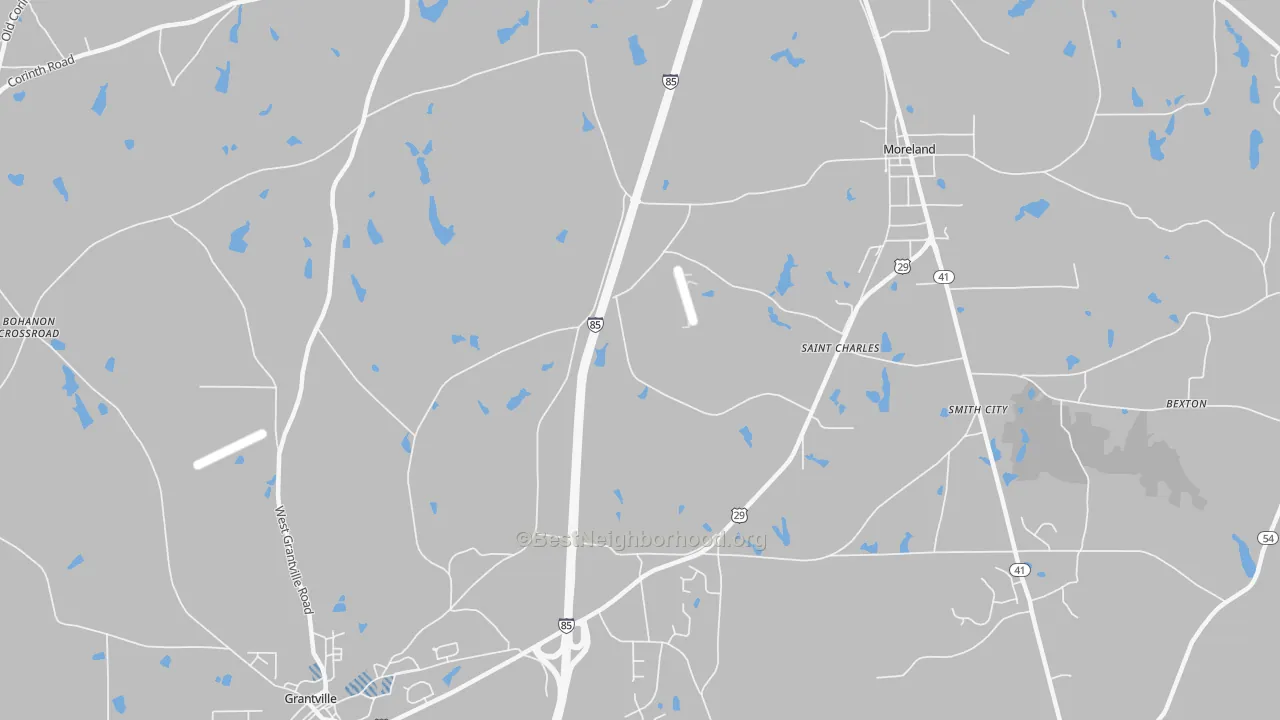 Transit Grade map of St. Charles, GA