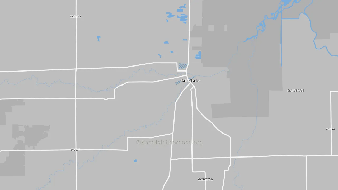 Transit Grade map of St. Charles, MI