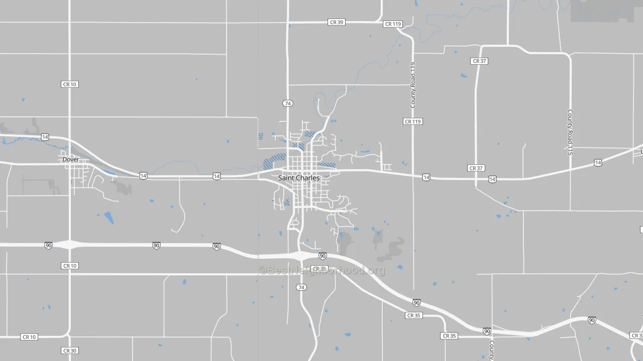 Transit Grade map of St. Charles, MN