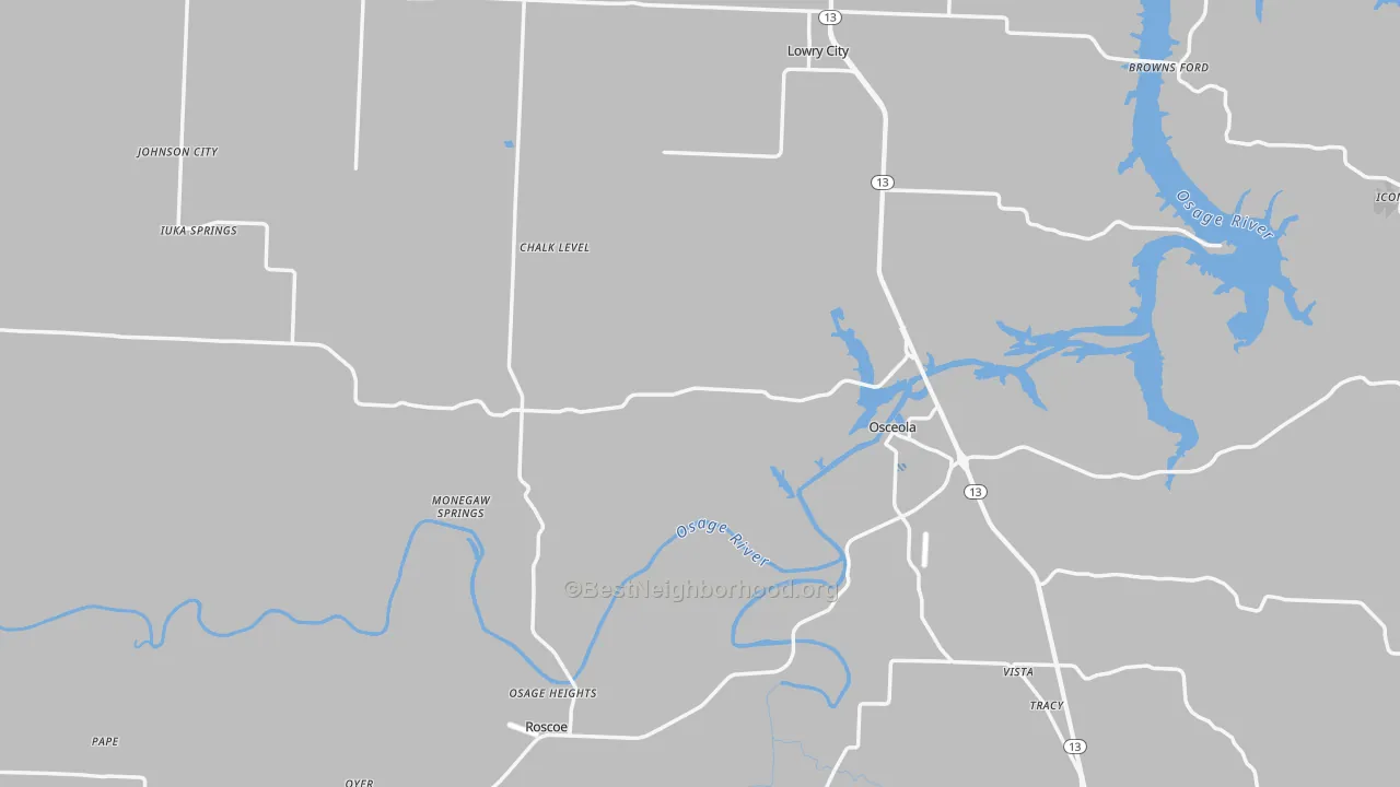 Transit Grade map of St. Clair County, MO