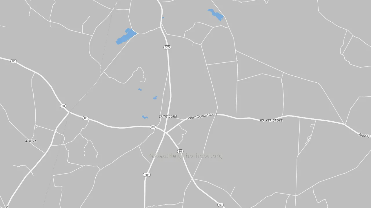 Transit Grade map of St. Clair, GA