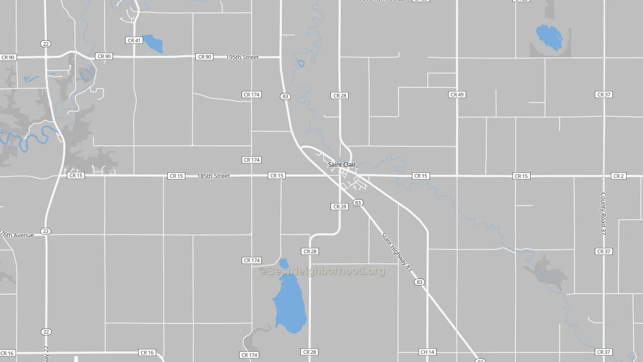 Transit Grade map of St. Clair, MN