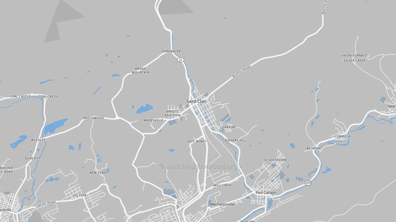 Transit Grade map of St. Clair, PA