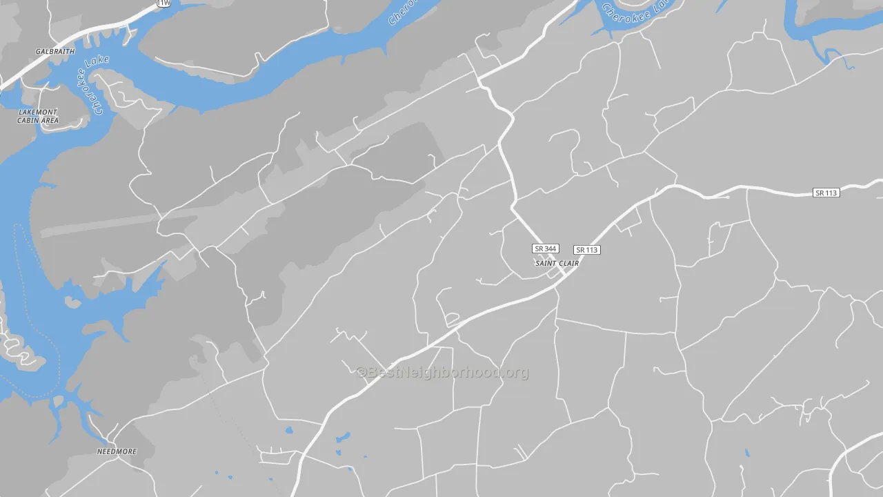 Transit Grade map of St. Clair, TN