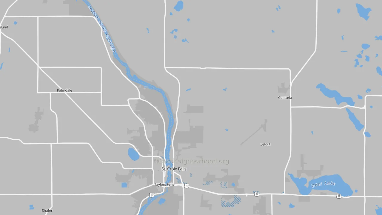 Transit Grade map of St. Croix Falls, WI