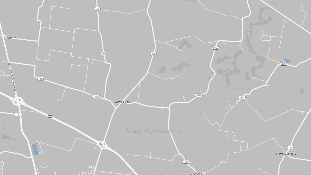 Transit Grade map of St. Elmo, KY