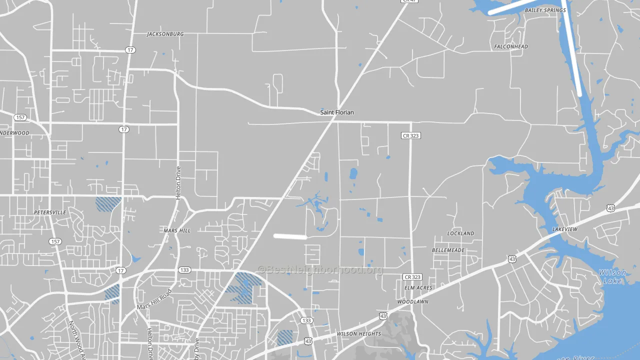 Transit Grade map of St. Florian, AL