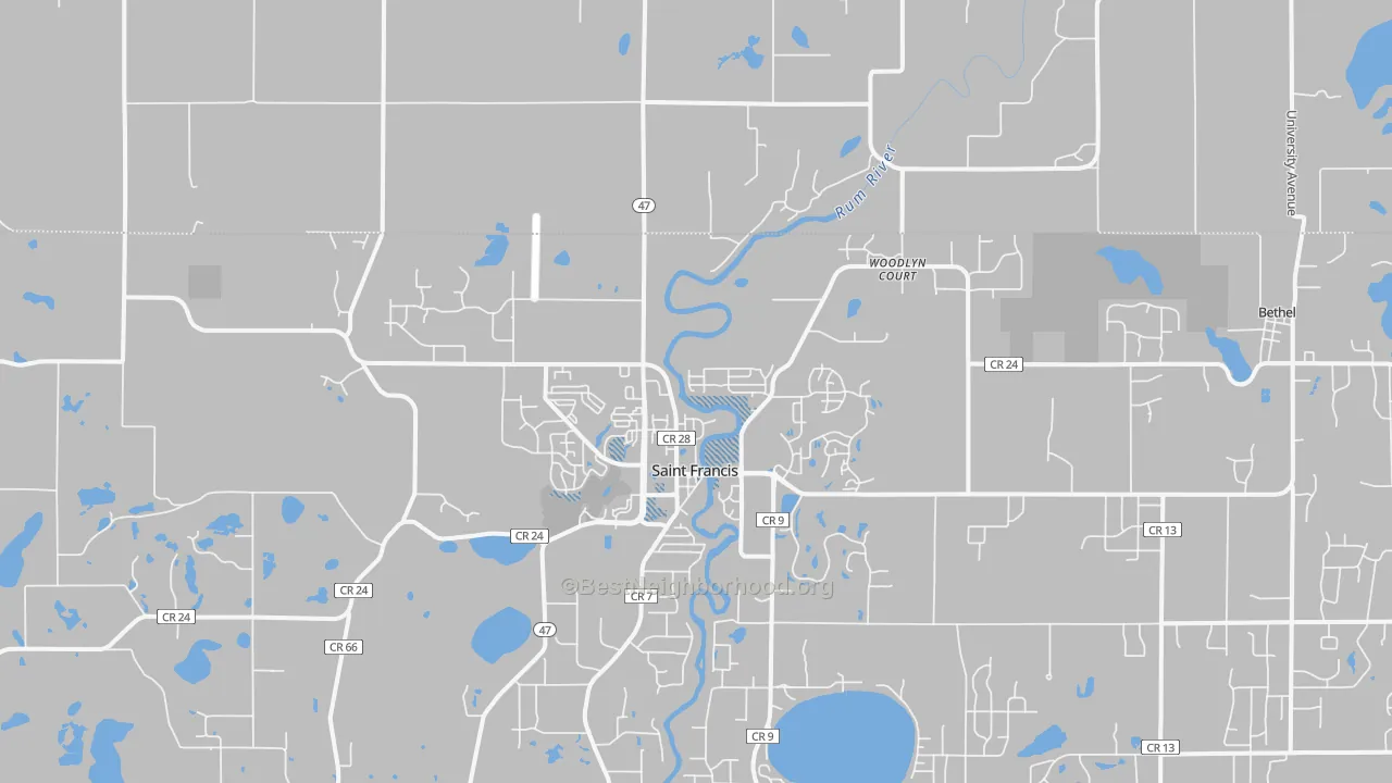 Transit Grade map of St. Francis, MN