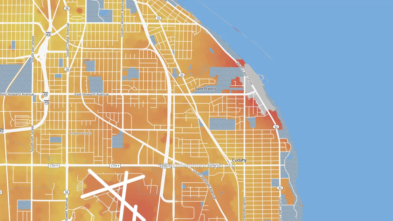 Transit Grade map of St. Francis, WI