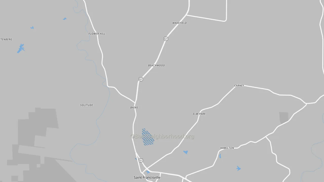 Transit Grade map of St. Francisville, LA