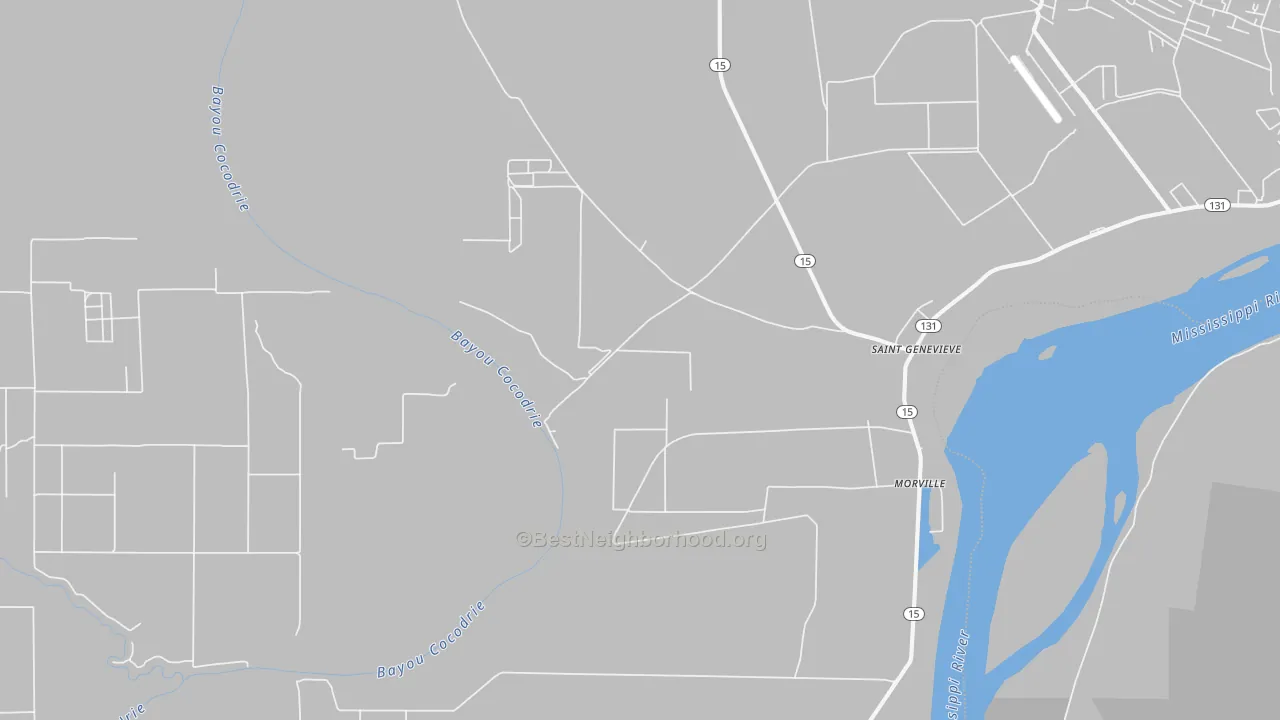 Transit Grade map of St. Genevieve, LA