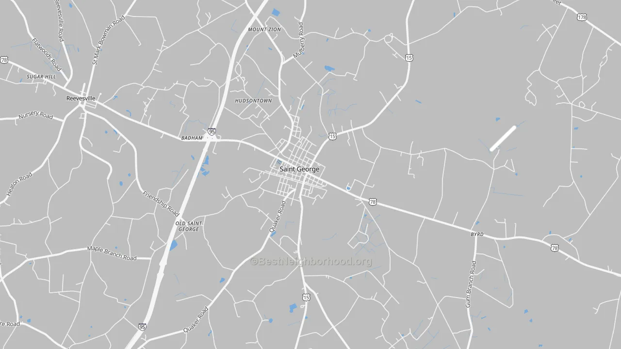 Transit Grade map of St. George, SC