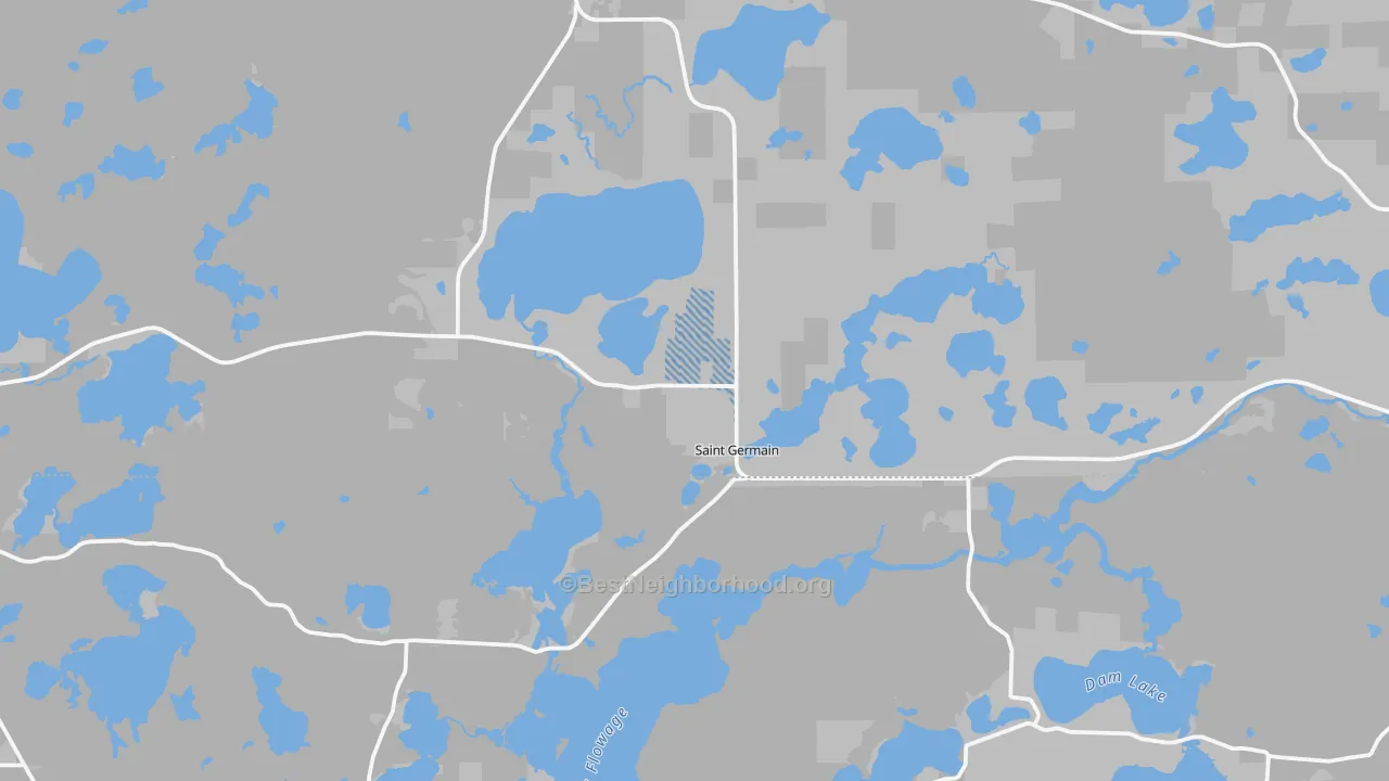 Transit Grade map of St. Germain, WI