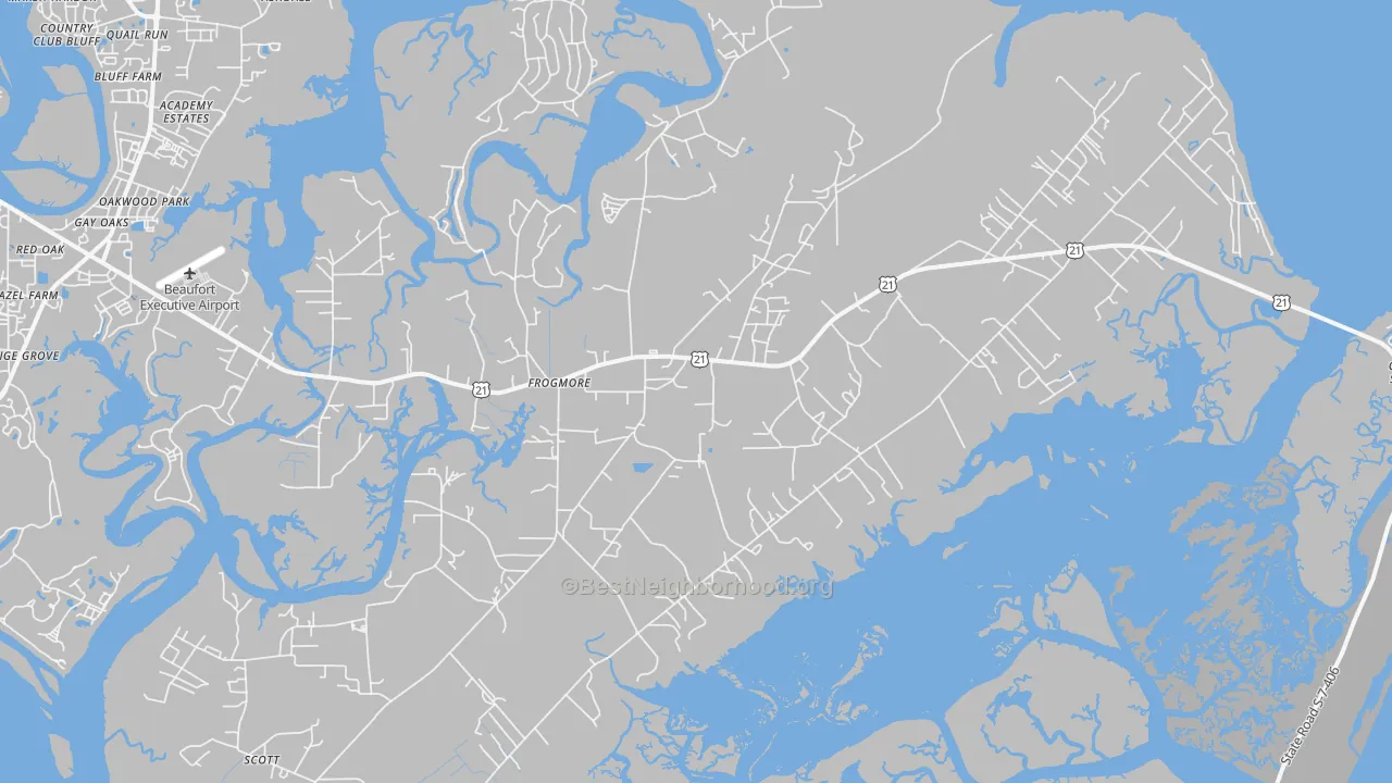 Transit Grade map of St. Helena Island, SC