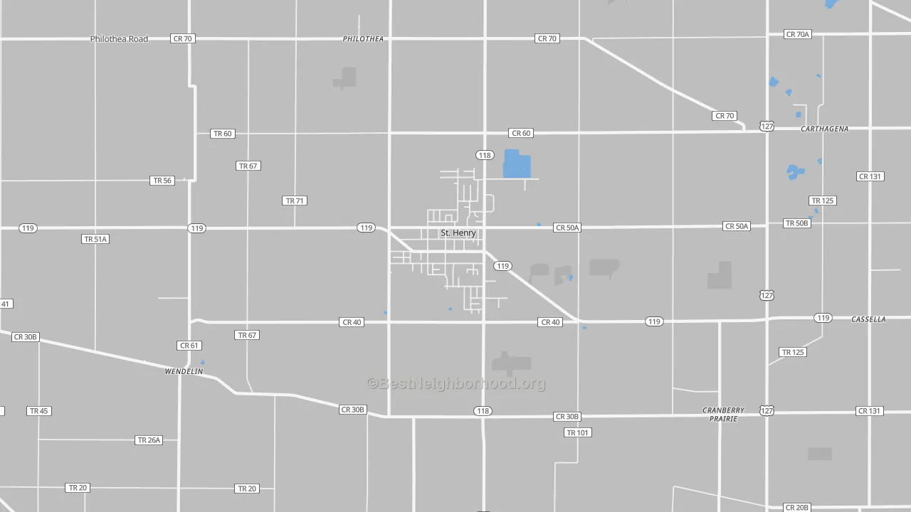 Transit Grade map of St. Henry, OH