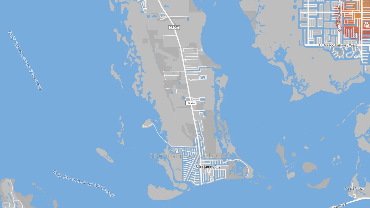 Transit Grade map of St. James City, FL