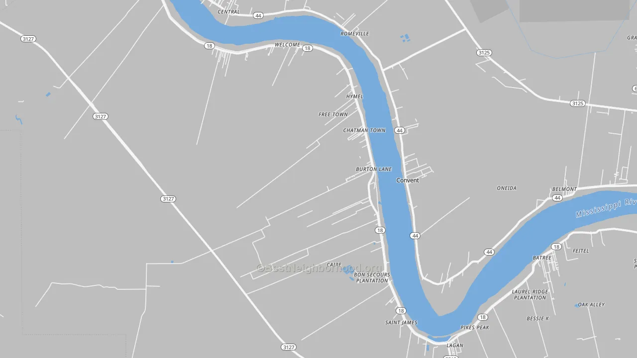 Transit Grade map of St. James, LA