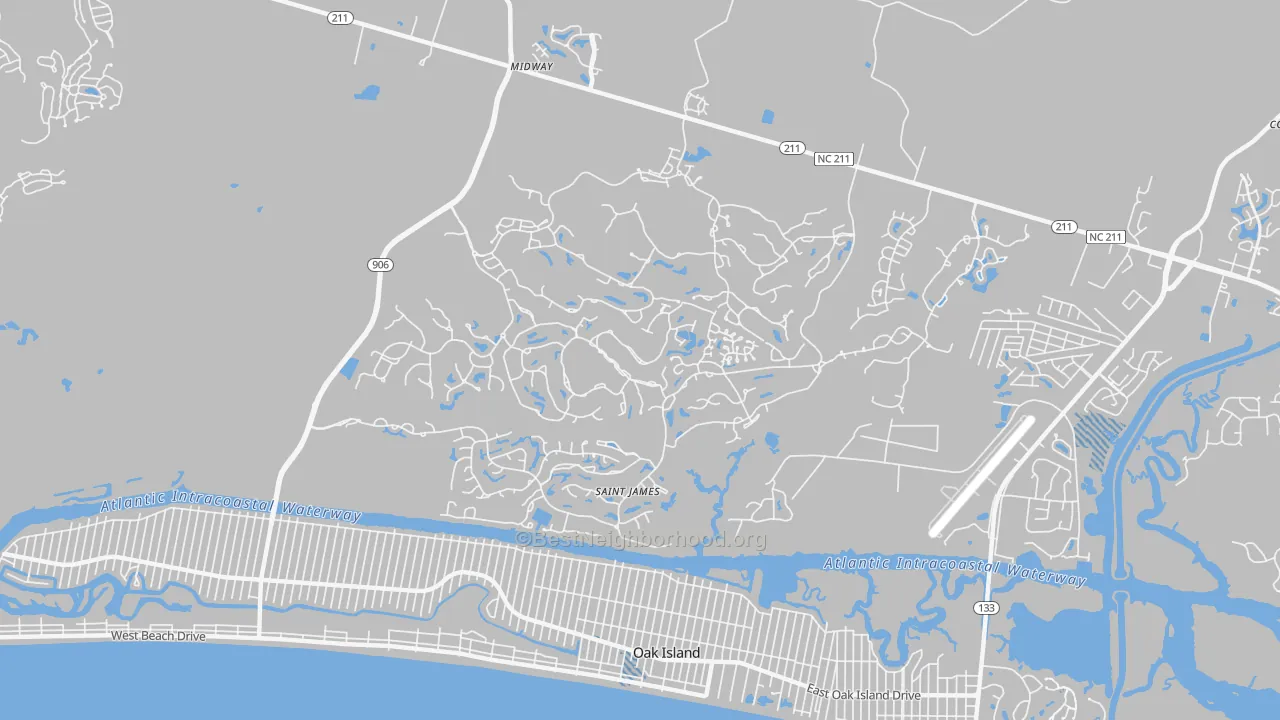 Transit Grade map of St. James, NC