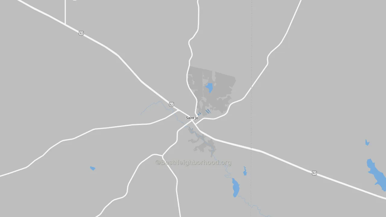 Transit Grade map of St. Jo, TX