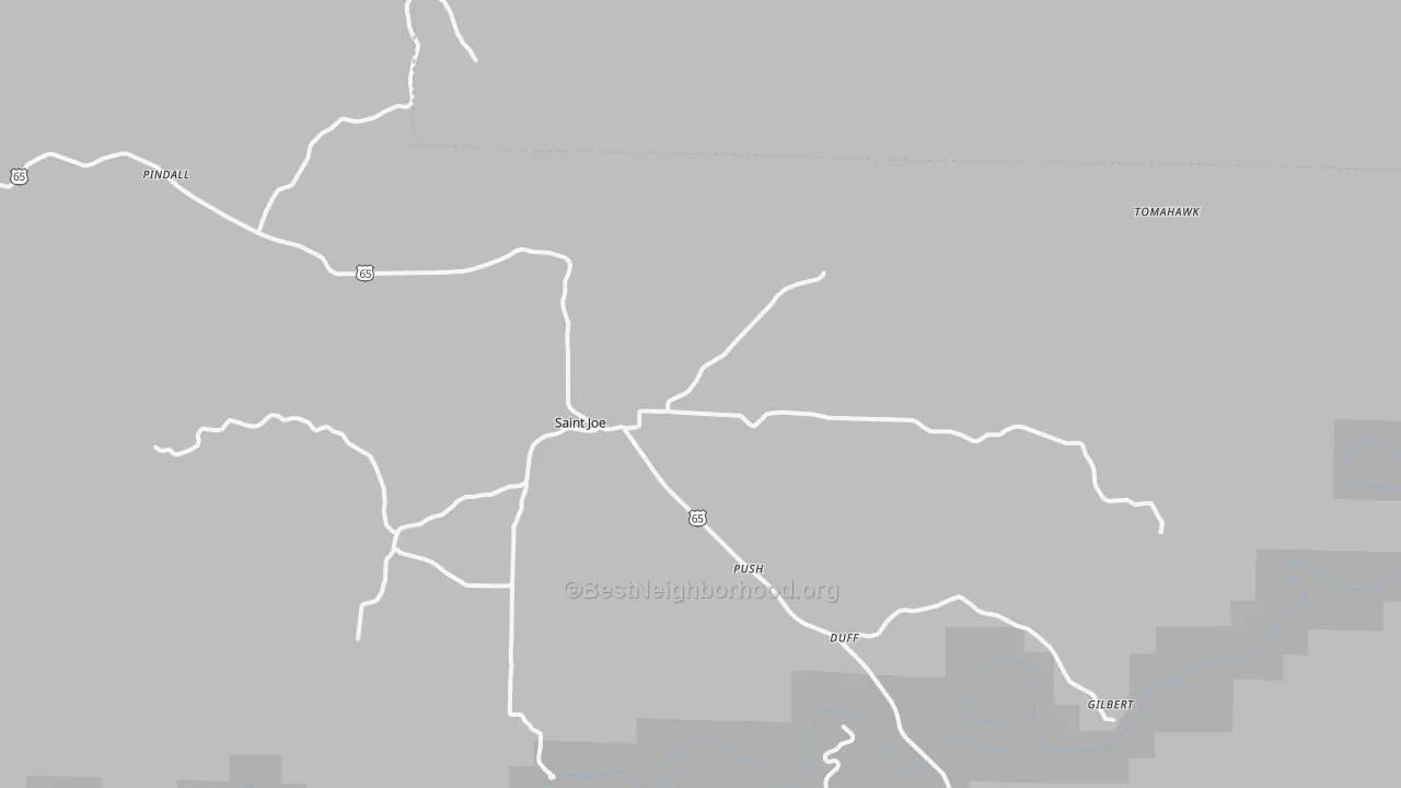 Transit Grade map of St. Joe, AR