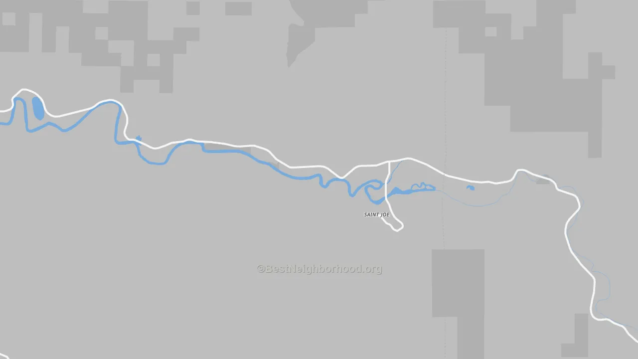 Transit Grade map of St. Joe, ID