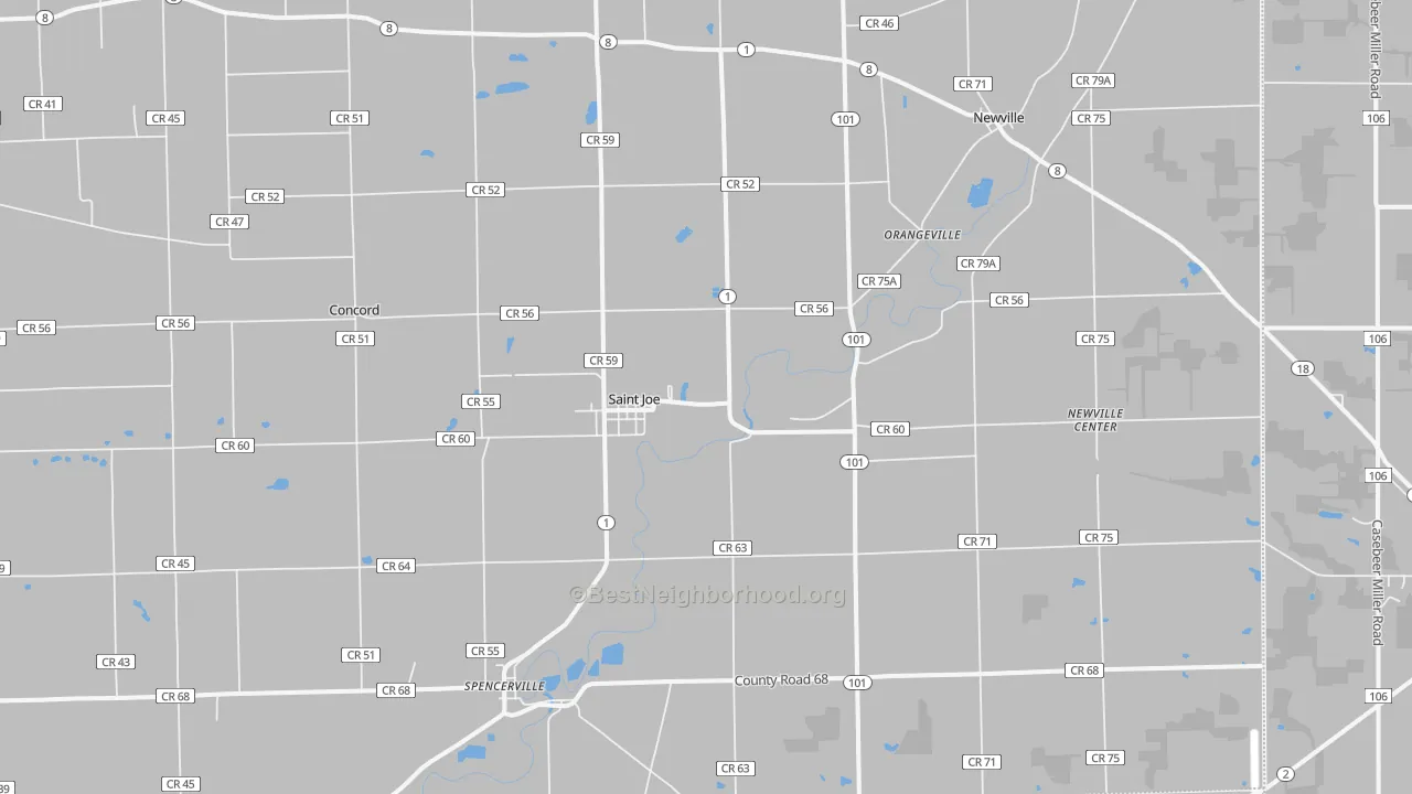 Transit Grade map of St. Joe, IN