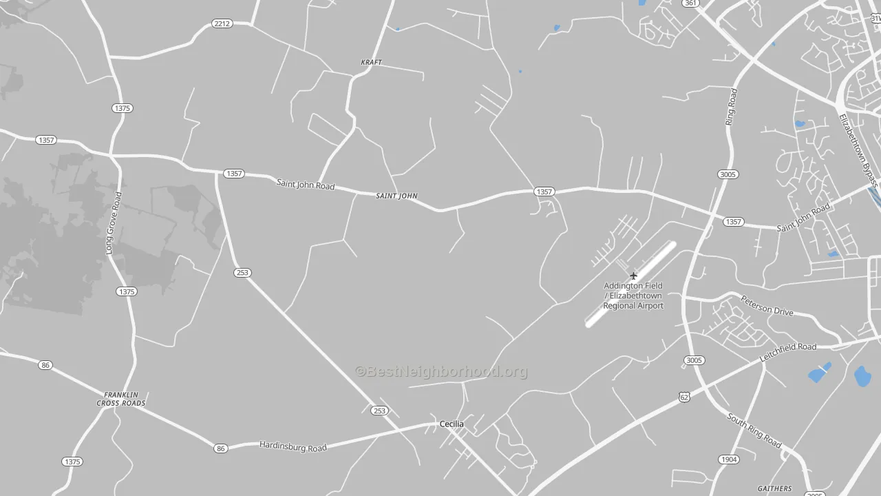 Transit Grade map of St. John, KY