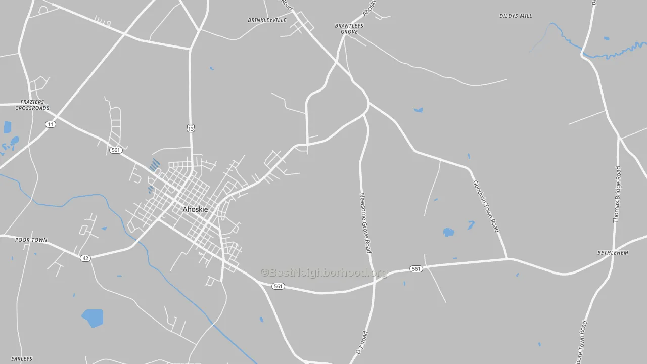 Transit Grade map of St. John, NC