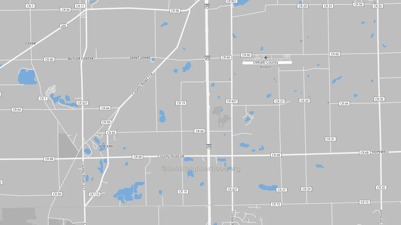 Transit Grade map of St. Johns, IN