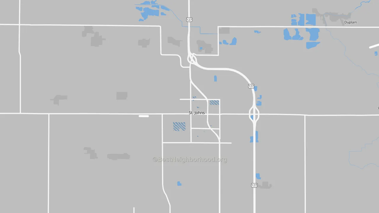 Transit Grade map of St. Johns, MI