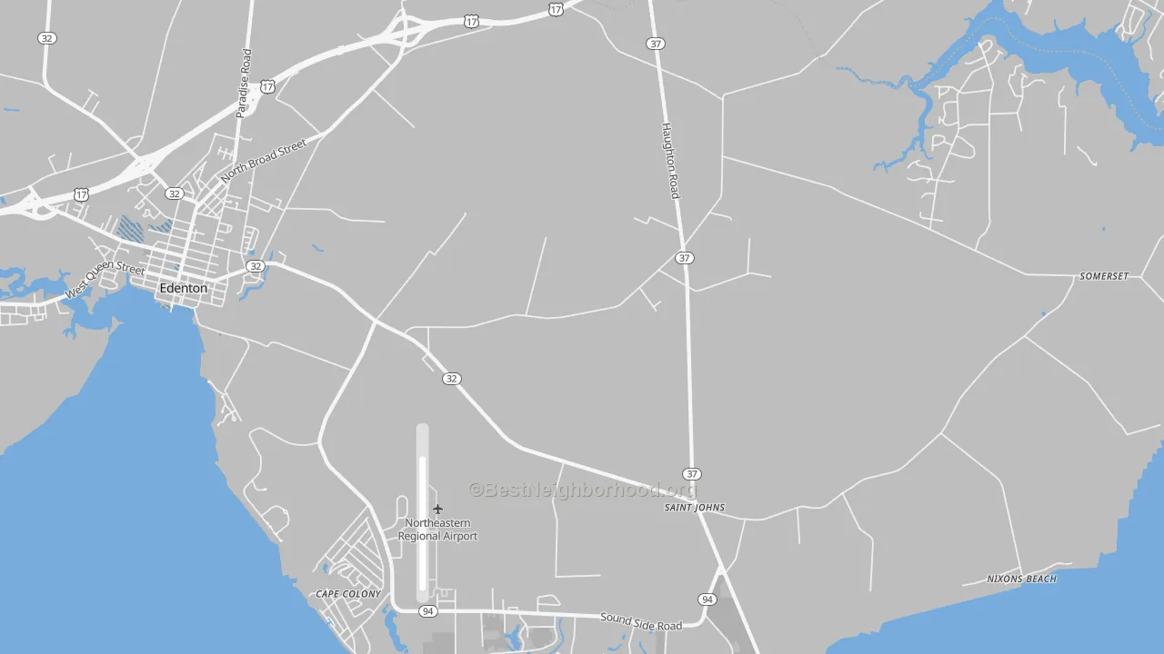 Transit Grade map of St. Johns, NC