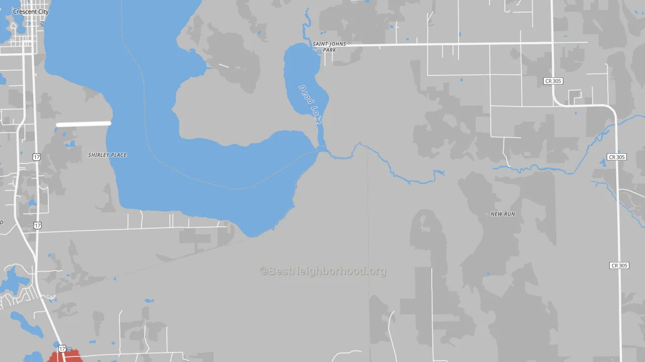 Transit Grade map of St. Johns Park, FL