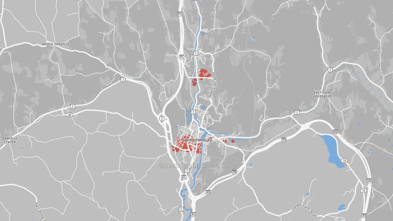 Transit Grade map of St. Johnsbury, VT