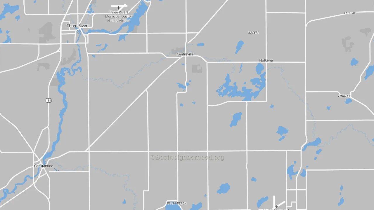 Transit Grade map of St. Joseph County, MI