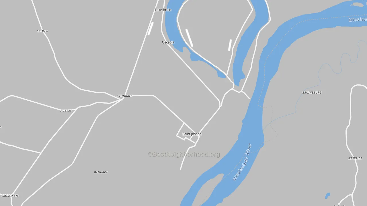 Transit Grade map of St. Joseph, LA