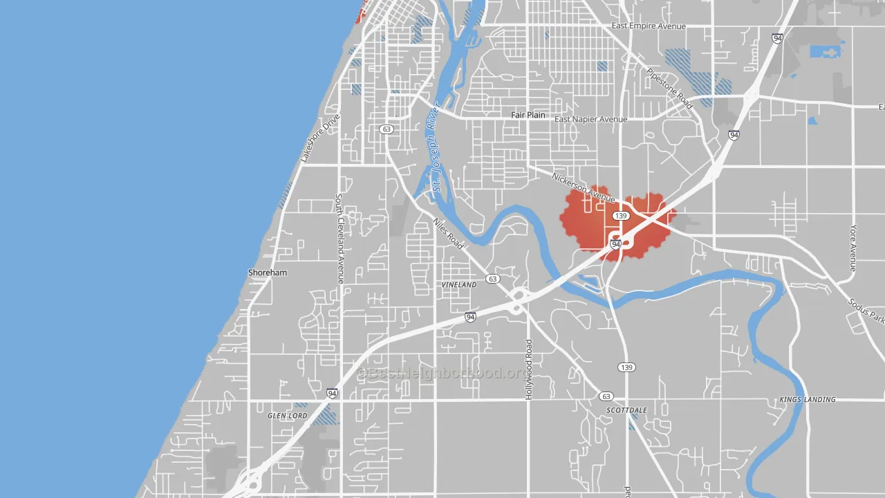 Transit Grade map of St. Joseph, MI