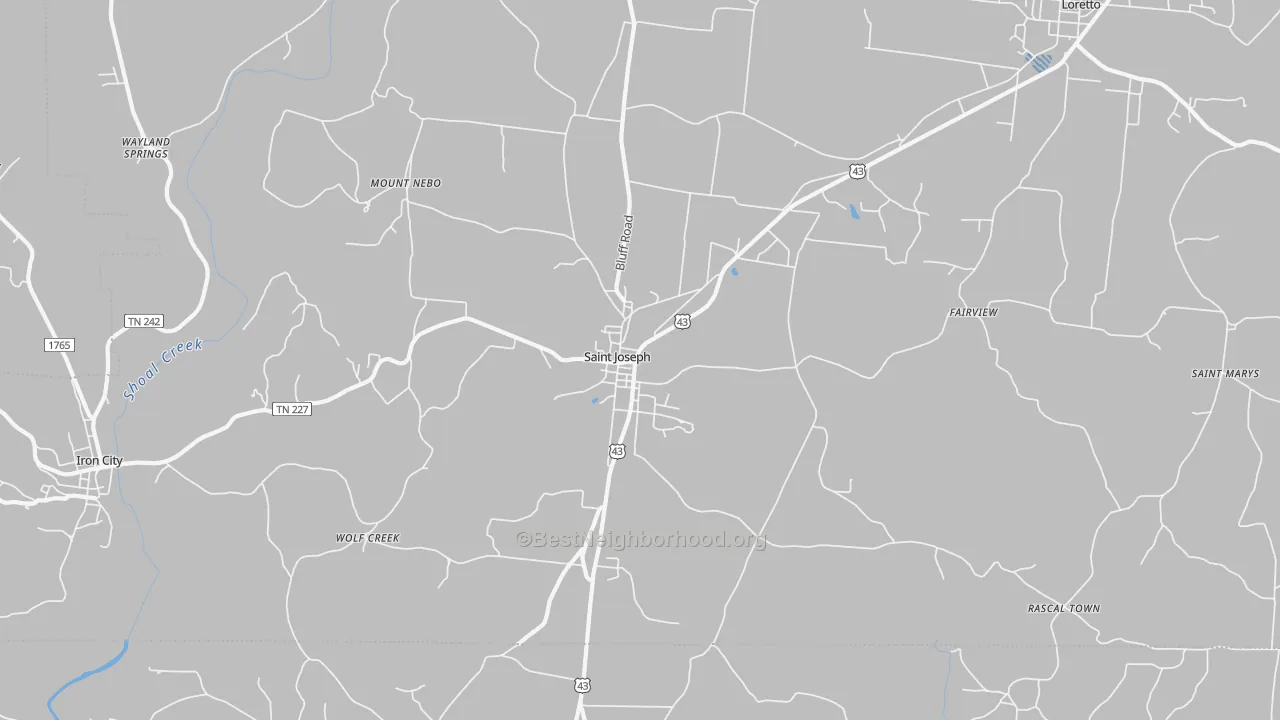 Transit Grade map of St. Joseph, TN