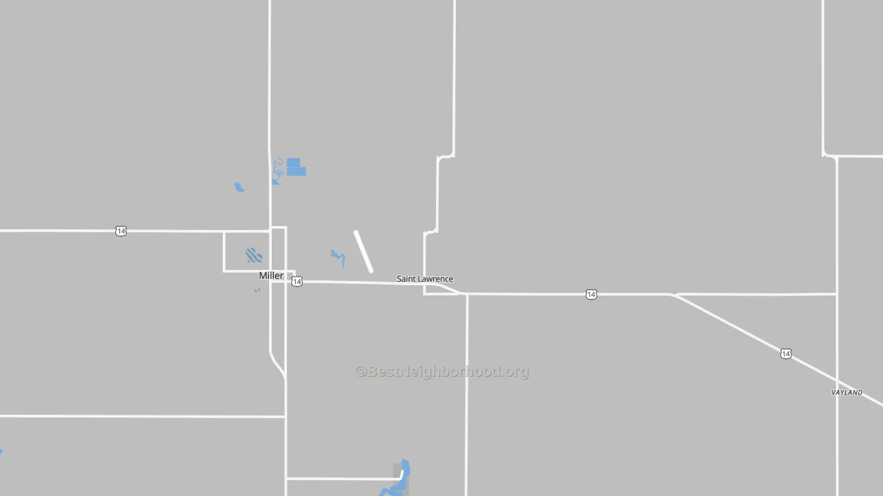 Transit Grade map of St. Lawrence, SD